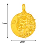 999 Pure Gold Lion Guardian Pendant